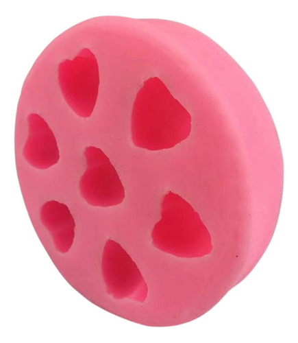 Molde De 7 Corazones Para Fondant De Silicón Libre De Bpa