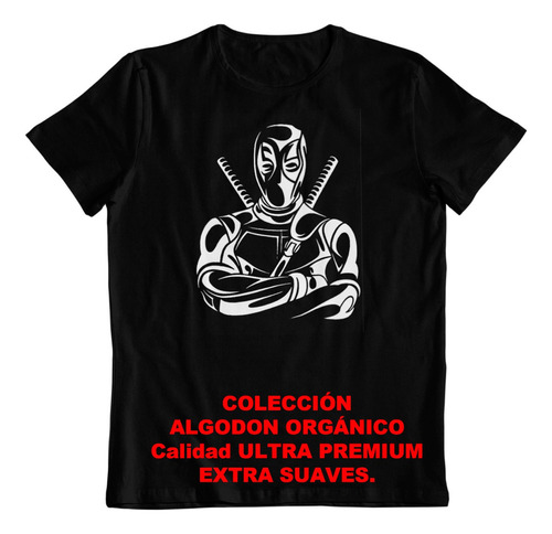 Polera - Dtf - Algodon Organico - Deadpool Marvel