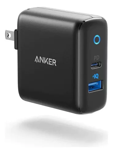 Anker Cargador 35w Usb-c 2 Puertos Carga Rápida Powerport Pd Color Negro