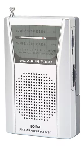 Radio AM FM portátil, pequeño transistor AM FM Radio de 5 W altavoz de  bolsillo con pilas para viajes de emergencia en el hogar