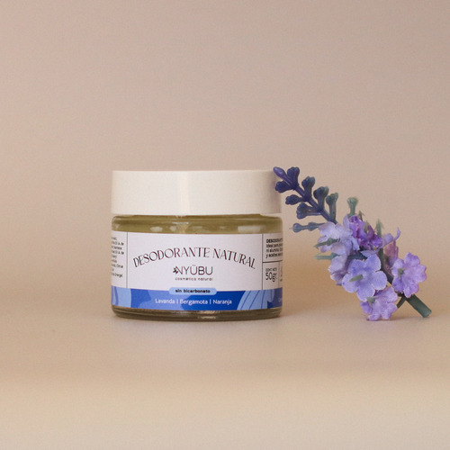 Desodorante Natural En Crema Nyübu - Pieles Sensibles - Lavanda + Bergamota + Naranja