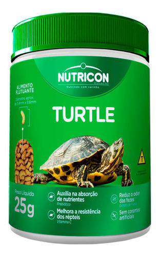 Ração Para Tartarugas Nutricon Turtle 25g