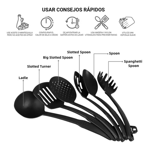 Set De Ollas Negras Batería Antiadherente 13pcs Juegos