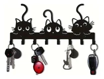 Comprar Gancho Decorativo De Gato Negro Tierno - Colgador De Pared