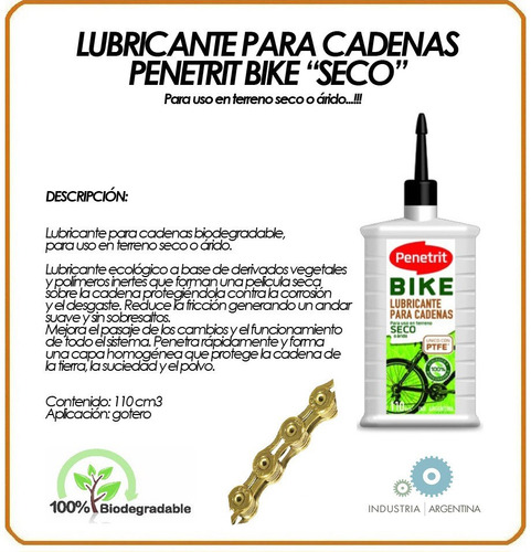 Aceite Lubricante Penetrit Seco - Racer Bikes