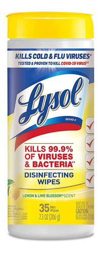 Toallitas Desinfectantes Lysol Multisurface Lemon Lime 35x3