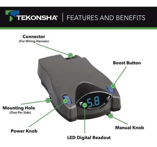 Remolque Electrónico De 1 A 4 Ejes Tekonsha Prodigy P2 Con C