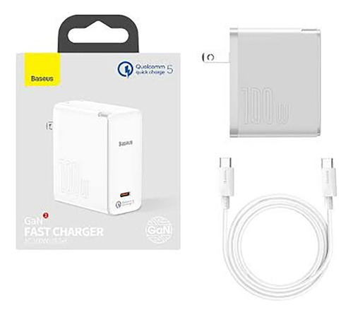 Baseus Gan2 Cargador Turbo Usb C De 100w Envios