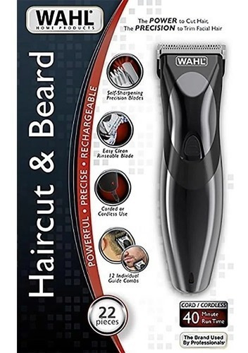 Wahl Maquina De Corte Recargable Haircut & Beard 22 Piezas