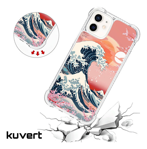 Funda La Gran Ola Rosa Para Samsung Galaxy Varios Antigolpes