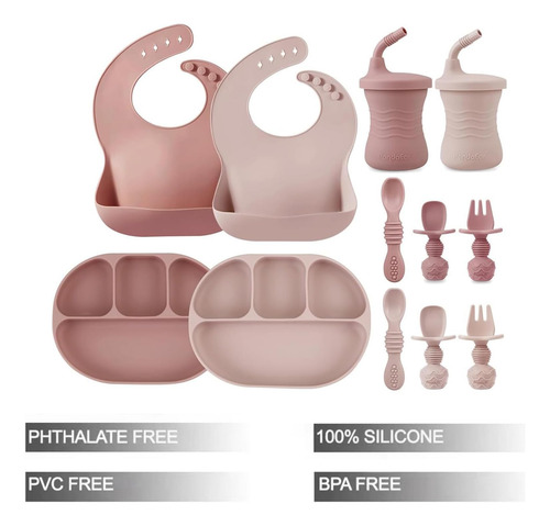 Pandaear 12pcs Silicona De Silicona Conjunto De Alimentación