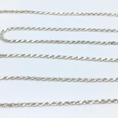 Cadena Cuerda 50 Cm Plata 925