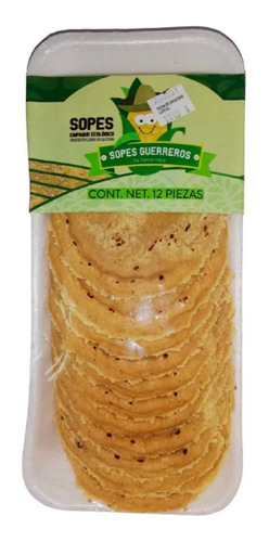 Sopes Ochoa gandes  de Maíz 12 Piezas 540g