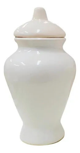 Orixás Quartinha blanca de porcelana sin alas, 13 cm, Umbanda