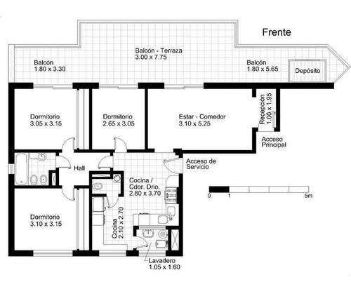 Imagen 23 de 23 de Departamento 4 Ambientes Con Gran Balcón Terraza Caballito