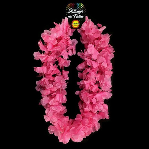  Collar Flor Liso Fucsia X6 Uni