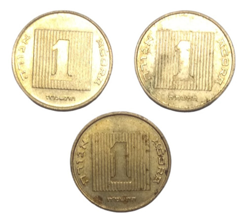  Moneda De Israel 1 Agora 3 Piezas Nuevas Envío $57