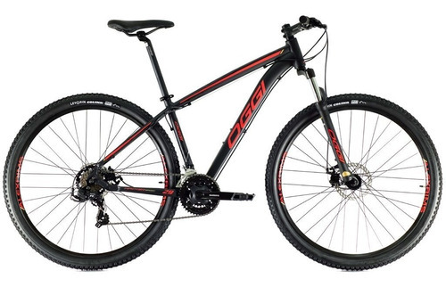 Bicicleta Aro 29 Oggi Hacker Sport 21v Preto/vermelho/dourad Cor Preto Tamanho do quadro 15.5