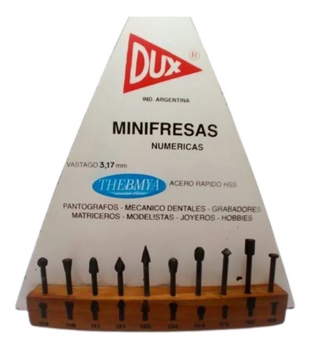 Lima Rotativa Fresa Para Minitorno Eje 3.17 Mm Dux Mod. 117