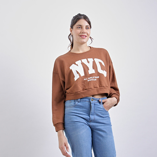 Buzo Benka Nyc Mujer Rustico Premium Ancho Manga Globo