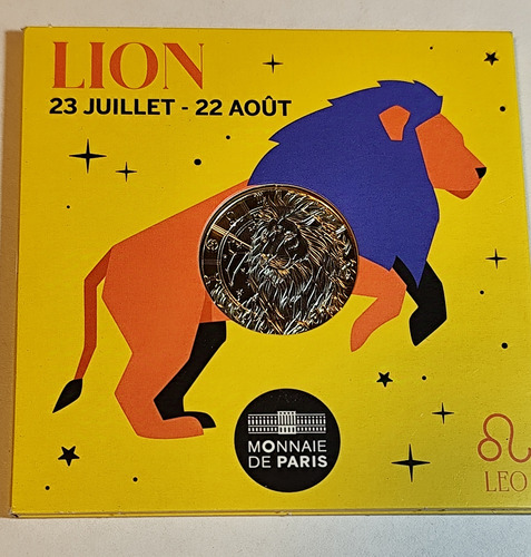 Moneda 5 Euros Signos Zodiaco Leo Novedad