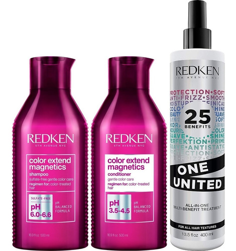 Shampoo 500ml  +conditioner + One United Redken Color Extend