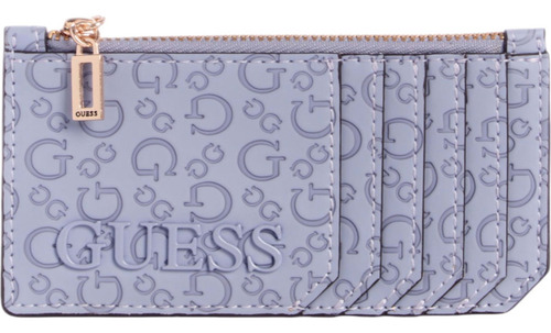 Cartera Guess Factory G9076594-haz Acabado de los herrajes Níquel Color Azul Correa de hombro Azul Diseño de la tela Lisa