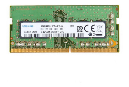 Imagem 1 de 5 de Memoria Samsung Ddr4-2400 8gb 19200 Mhz M471a5143eb1-crc