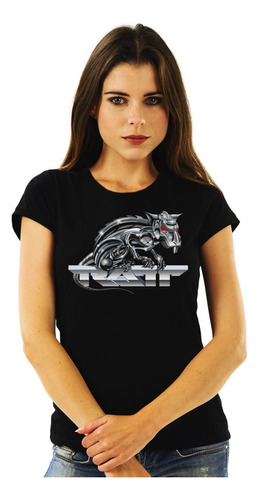 Polera Mujer Ratt Logo Metal Impresión Directa