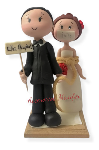 Muñecos Para Pastel De Boda  (ella Acepta) 