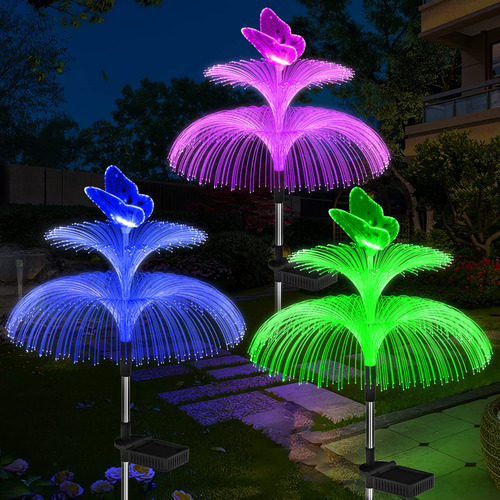 Luces Solares De Jardin Impermeables De 7 Colores 7 Color Gradients