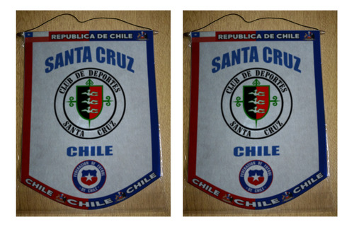 Banderin Grande 40cm Chile Deportes Santa Cruz