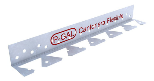 Perfil Cantonera Metalica Flexible X 2,60mts Para Durlock