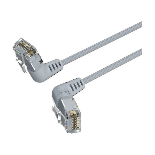 Cable De Red Angulo Recto Rotacion Utp Cat6a Gris 2m Vention