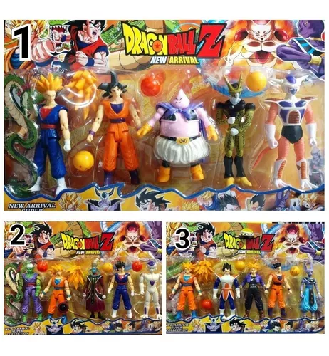 4 Bonecos Dragon Ball Articulado Piccolo Whis Goku Freeza