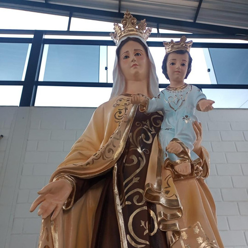 Imagem Nossa Senhora Do Carmo Com Coroa, Resina, 120cm