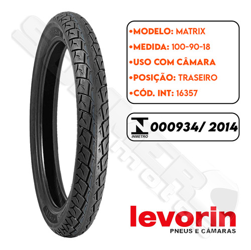 Pneu Traseiro Haojue Dk 150i 100-90-18 (mais Largo) Levorin