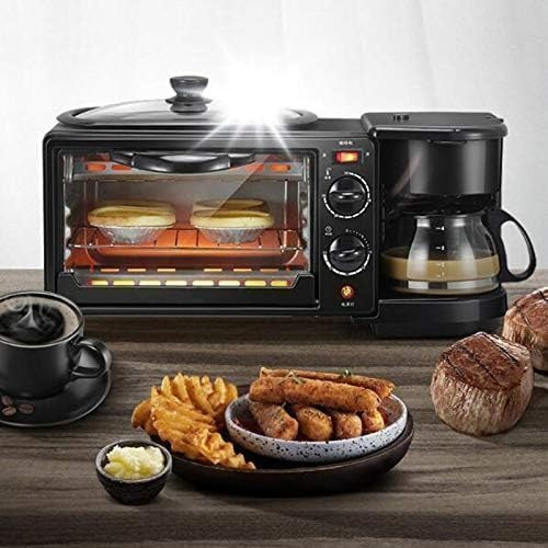 Estación De Desayuno Horno 3 En1 De Microondas Con Cafetera