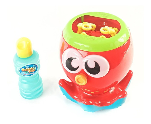 Burbujero Pulpo Bubble Fun Automático Rojo