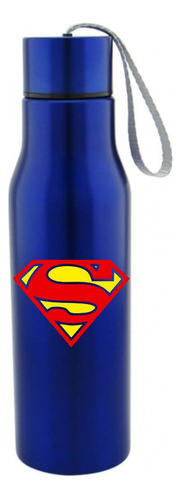 Termo Superman Botilito Botella Aluminio Azul 650 Ml