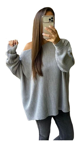 Imagen 3 de 9 de Sweaters Ancho Talle Grande Oversize Mujer Moda A67