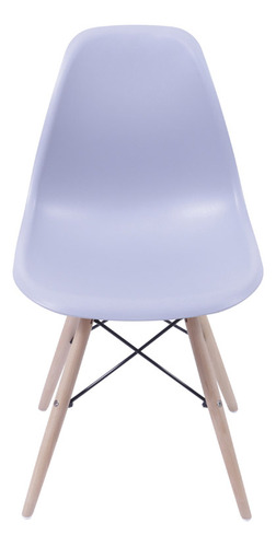Cadeira de jantar BoxBit DKR Eames base madera, estrutura de cor  cinza, 1 unidade