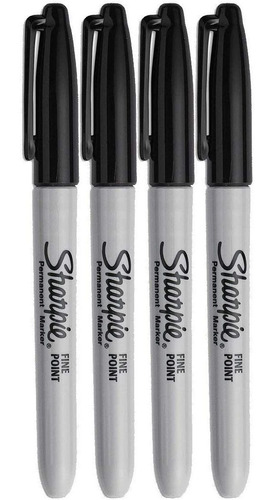 Marcador Rotulador Permanente Sharpie Negro Fino, Paquete De