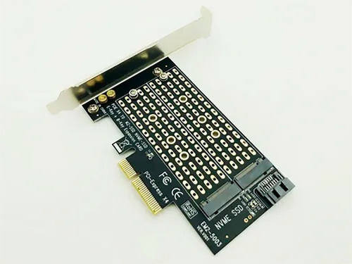 Imagem 6 de 9 de Placa Adaptador Duplo Ssd M.2 Nvme + M.2 Sata Pci-e Express