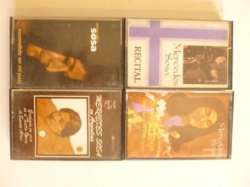 Lote De Cassettes De Mercedes Sosa X4