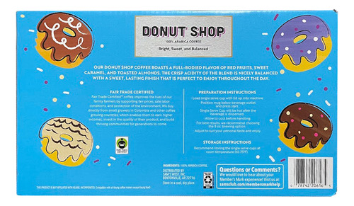 Keurig Café Members Mark Donut Shop K-cup 100 Pods