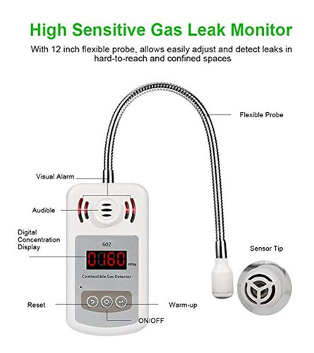 Monitor De Fugas De Gas Portátil Detector
