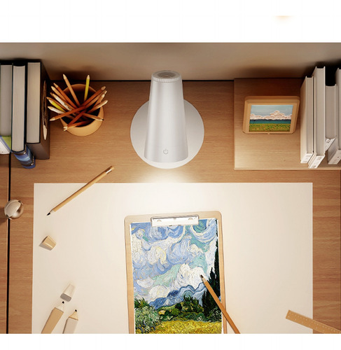 Luminária De Mesa Com Carregamento Usb Magnético, Lâmpada