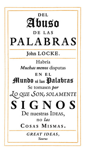 Libro Del Abuso De Las Palabras (serie Great Ideas 35)