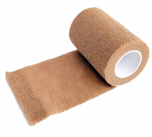 4un. Bandagem Elástica Adesiva Flexível S/ Látex 10cm X 4,5m